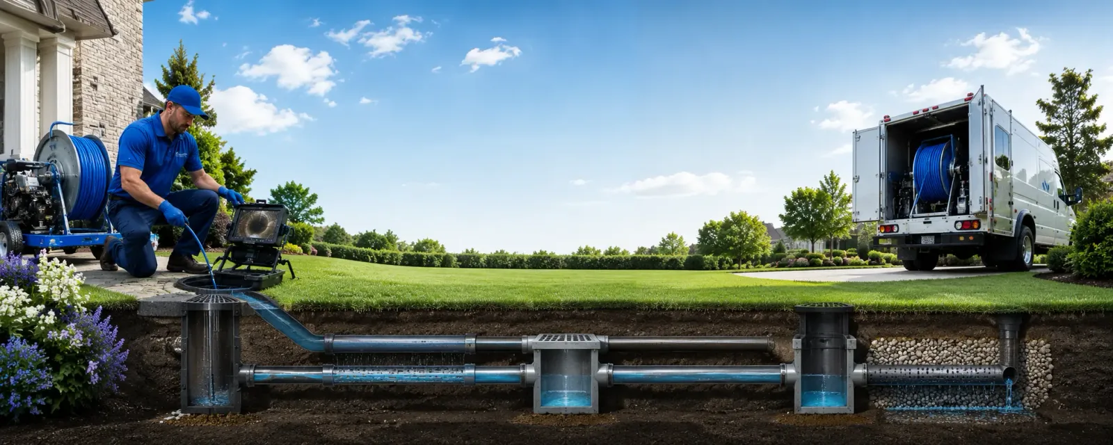 Outdoor drain cleaning information for Brooklin, ME